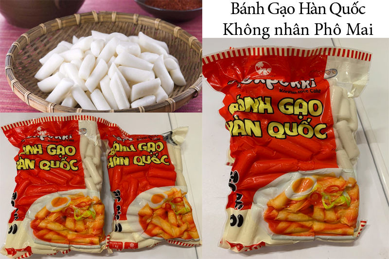 bánh gạo hàn quốc không nhân phô mai