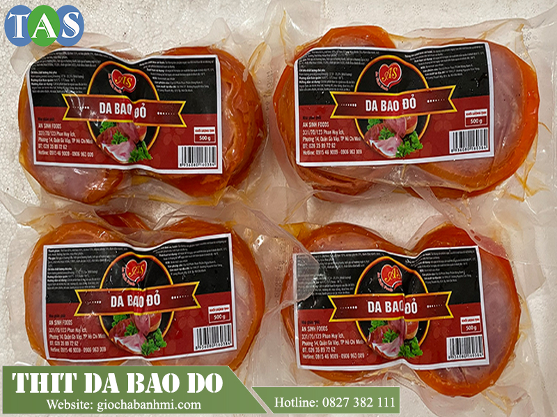 da bao đỏ xắt lát sẵn nhãn hiệu Đông Nam Á