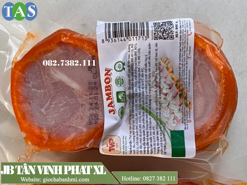 da bao đỏ xắt lát nhãn hiệu Tân Vĩnh Phát