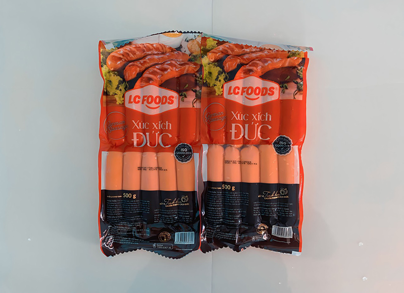 xúc xích đức nhãn hiệu Lacusina